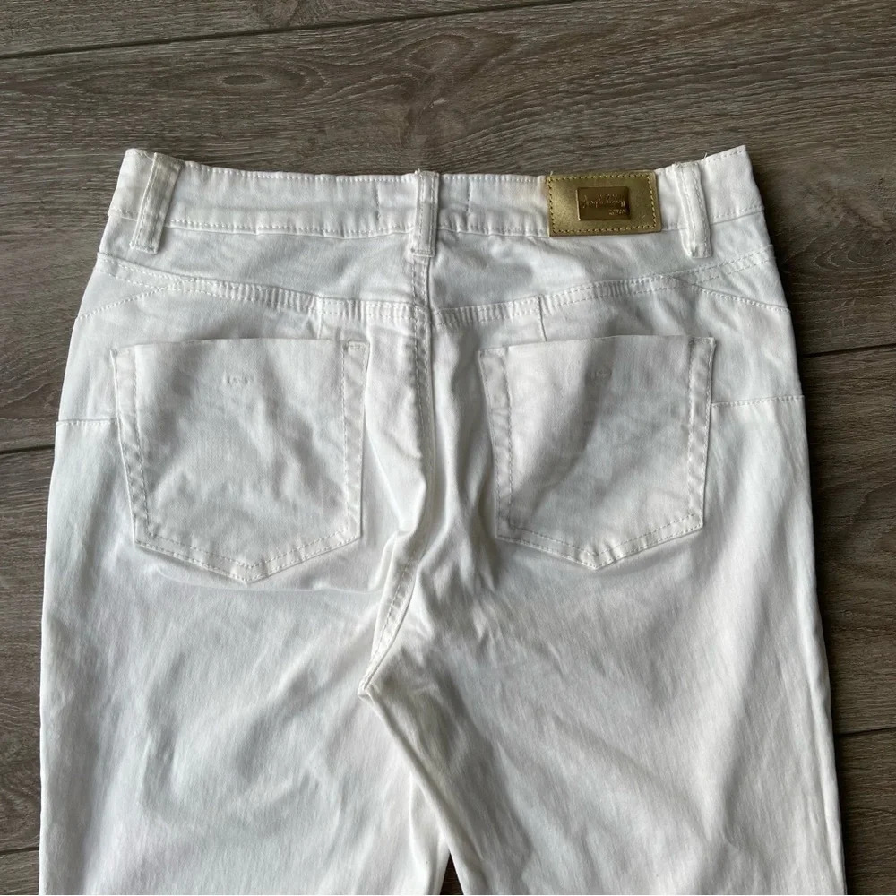 Joseph Ribkoff Embroidered Leg Jean - Picture 13 of 15